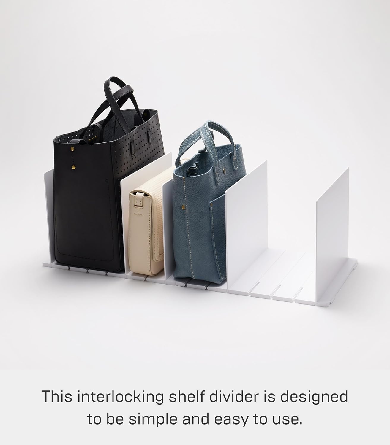 image:imageYAMAZAKI home 4956 Purse OrganizerBag Divider for Closet Shelf One Size WhiteWhite