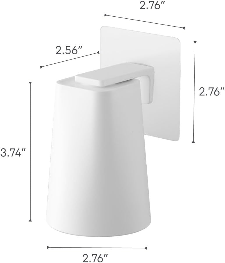 image:imageYamazaki 5487 Film Hook Magnetic Tumbler White Approx W 28 x D 28 x H 37 inches 7 x 75 x 95 cm Tumbler Approx 28 x 30 x 49 inches 7 x 75 x 125 cm Whole When Storeed TowerWhite