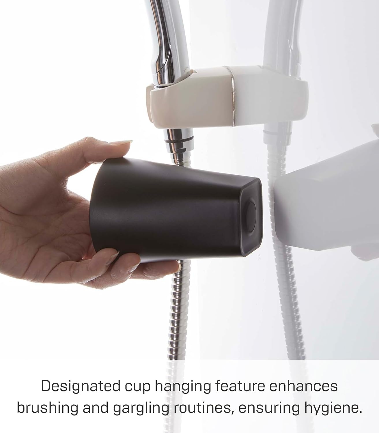 image:imageYamazaki 5488 Film Hook Magnetic Tumbler Black Approx W 28 x D 28 x H 37 inches 7 x 75 x 95 cm Tumbler Approx 28 x 30 x 49 inches 7 x 75 x 125 cm Whole When Storeed Tower