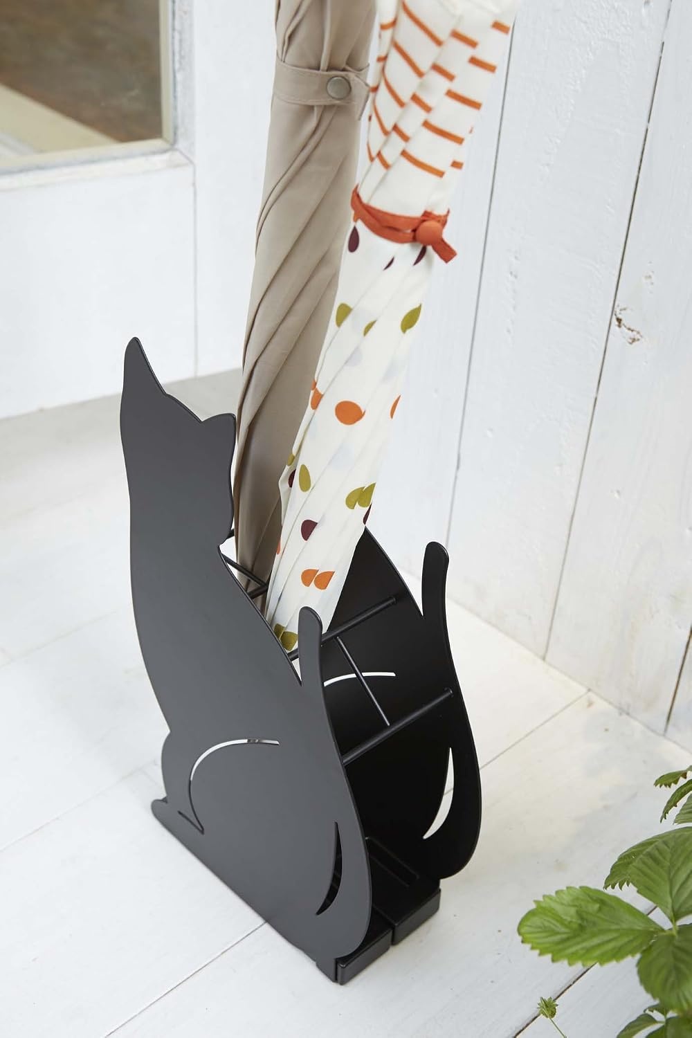 image:imageYamazaki Home Cat Umbrella Stand Animal Metal Storage Holder OrganizerBlack
