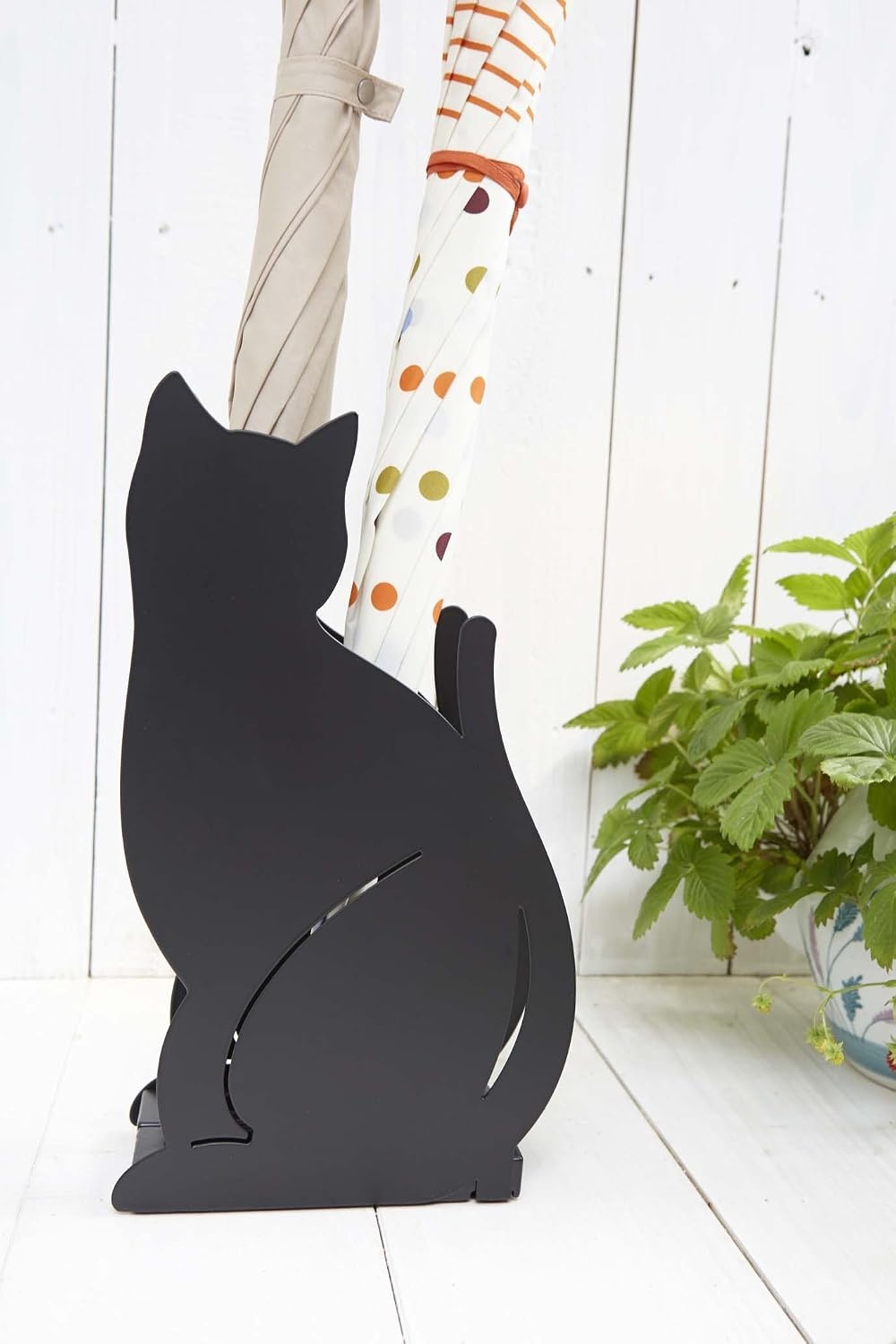 image:imageYamazaki Home Cat Umbrella Stand Animal Metal Storage Holder OrganizerBlack