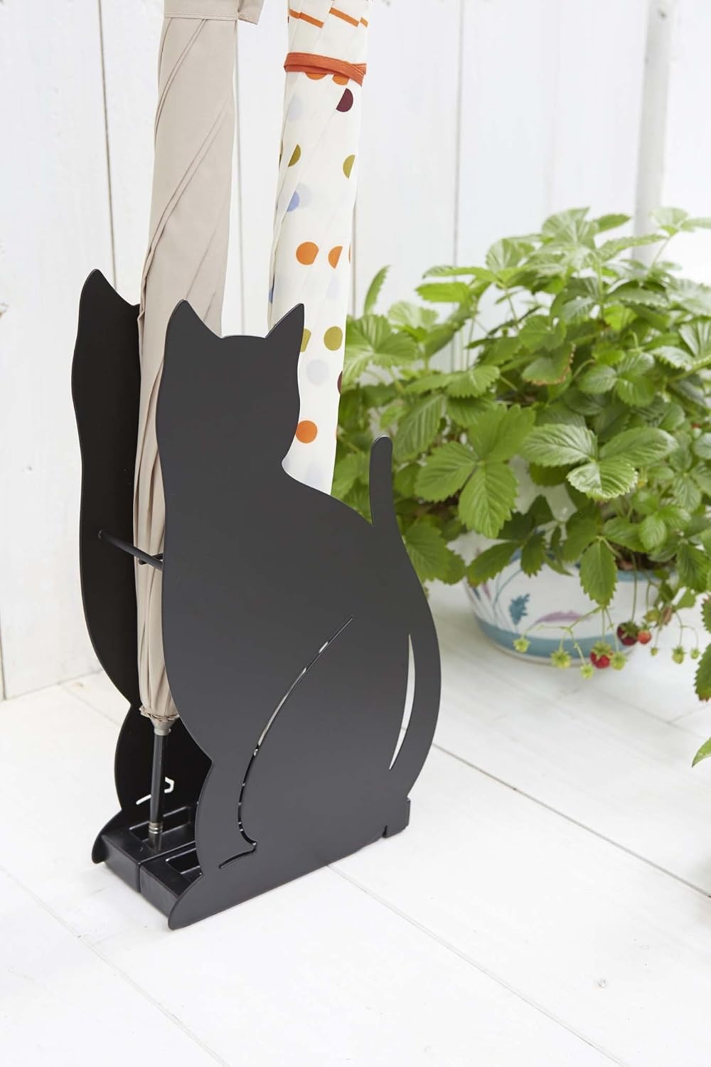 image:imageYamazaki Home Cat Umbrella Stand Animal Metal Storage Holder OrganizerBlack