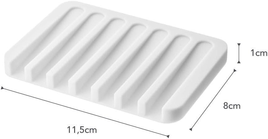 image:imageYamazaki Home Soap Tray Silicone Holder Dish for Sink Silicone No Assembly ReqWhite