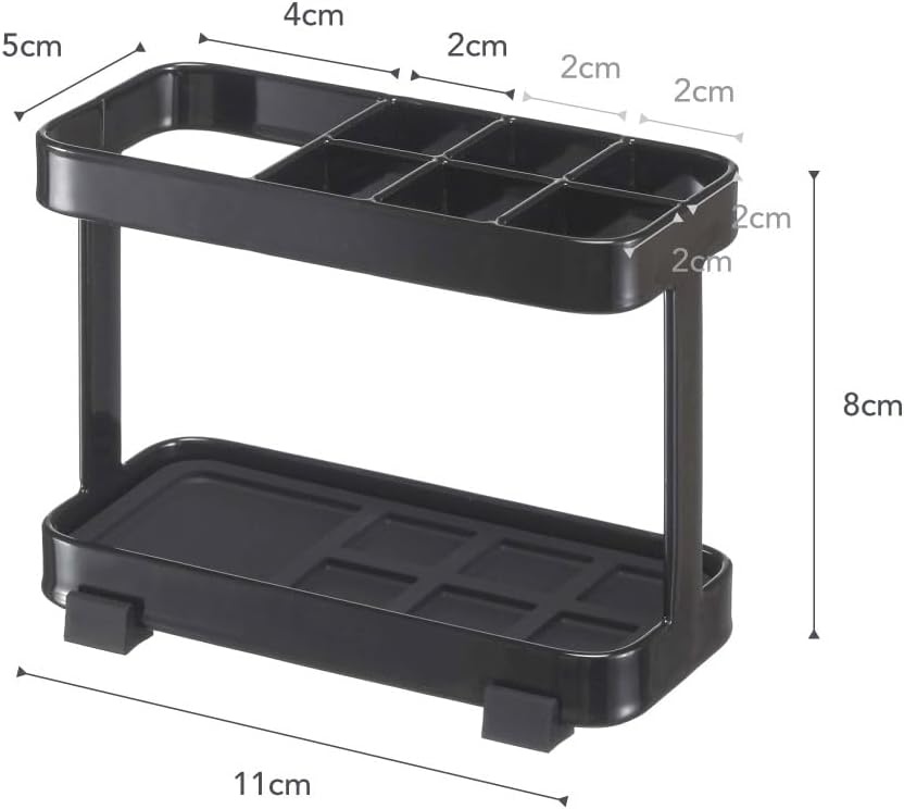 image:imageYamazaki Home Toothbrush and Toothpaste Holder for Bathroom Countertop Steel Water Resistant No Assembly ReqBlack