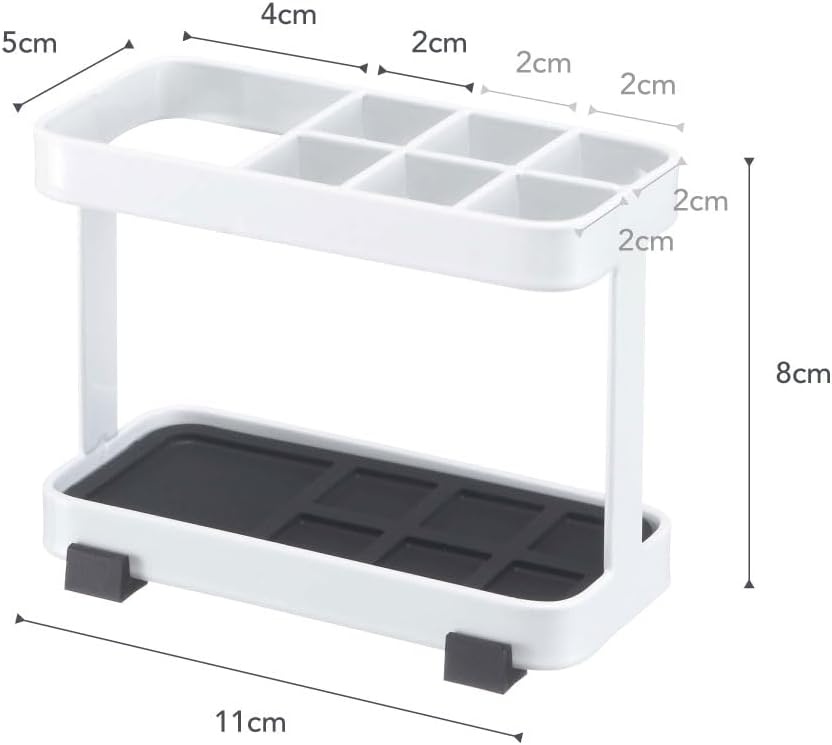 image:imageYamazaki Home Toothbrush and Toothpaste Holder for Bathroom Countertop Steel Water Resistant No Assembly ReqWhite
