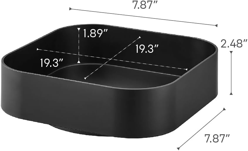 image:imageYamazaki Home Tower 360 Rotating Storage Rack NonSlip Lazy Susan Organizer for Cosmetics Skincare and Spices Abs PlasticBlack
