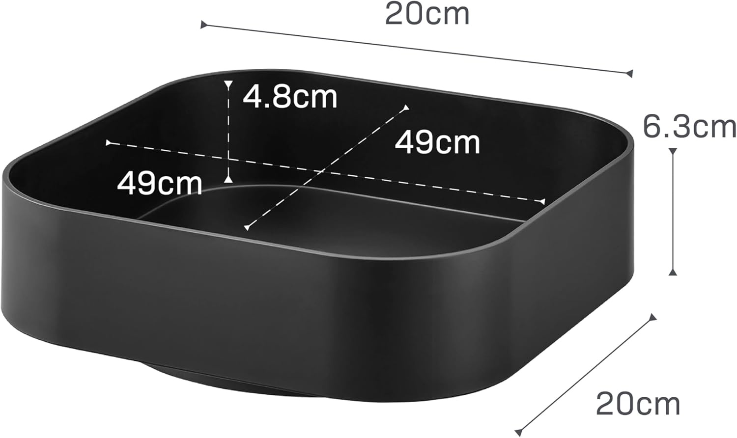 image:imageYamazaki Home Tower 360 Rotating Storage Rack NonSlip Lazy Susan Organizer for Cosmetics Skincare and Spices Abs PlasticBlack