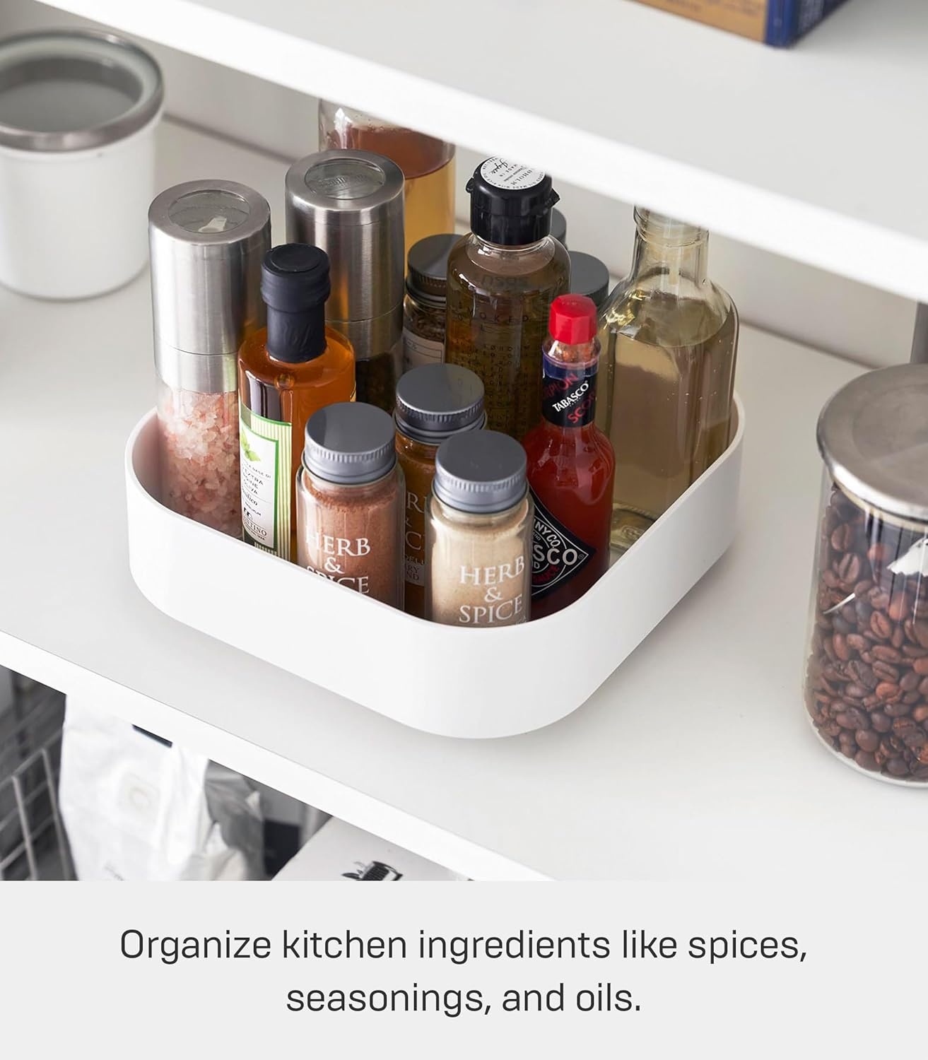 image:imageYamazaki Home Tower 360 Rotating Storage Rack NonSlip Lazy Susan Organizer for Cosmetics Skincare and Spices Abs PlasticWhite