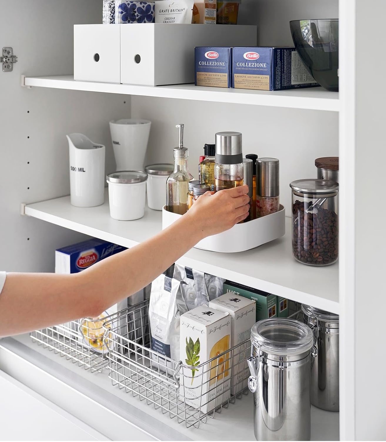 image:imageYamazaki Home Tower 360 Rotating Storage Rack NonSlip Lazy Susan Organizer for Cosmetics Skincare and Spices Abs PlasticWhite