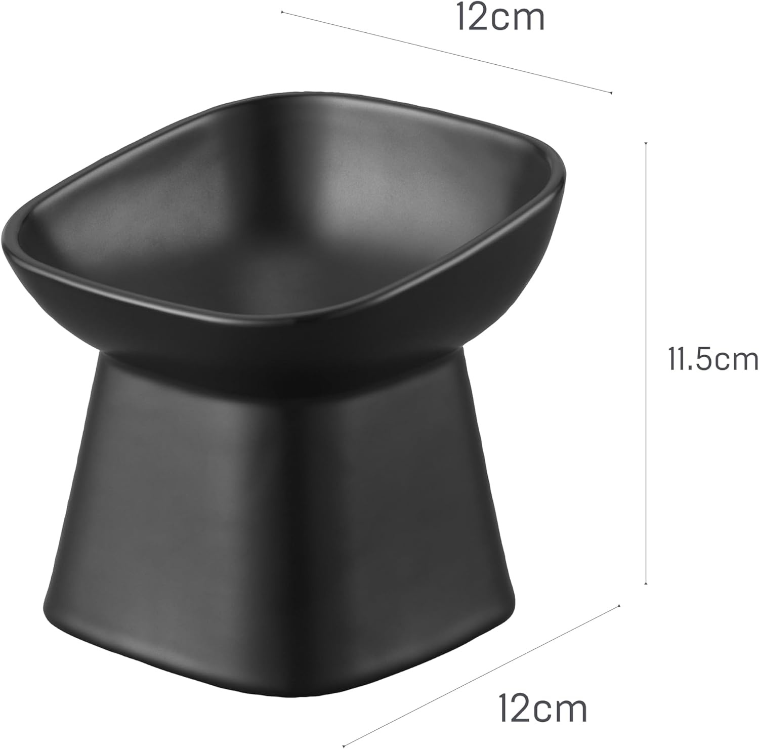 image:imageYamazaki Home Tower Elevated Ceramic Pet Food Bowl Angled NonSlip Microwave amp Dishwasher Safe 67OzBlack