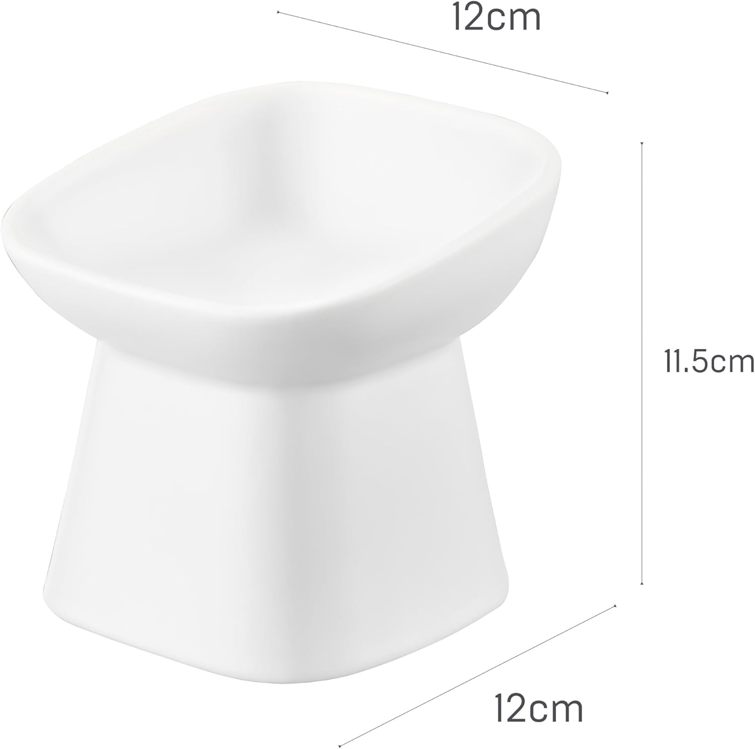 image:imageYamazaki Home Tower Elevated Ceramic Pet Food Bowl Angled NonSlip Microwave amp Dishwasher Safe 67OzWhite