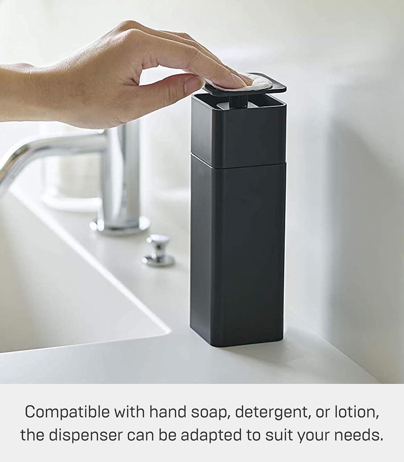 image:imageYamazaki Home Tower One Handed Dispenser Abs Plastic 85 Fluid Oz 250 MillilitersBlack