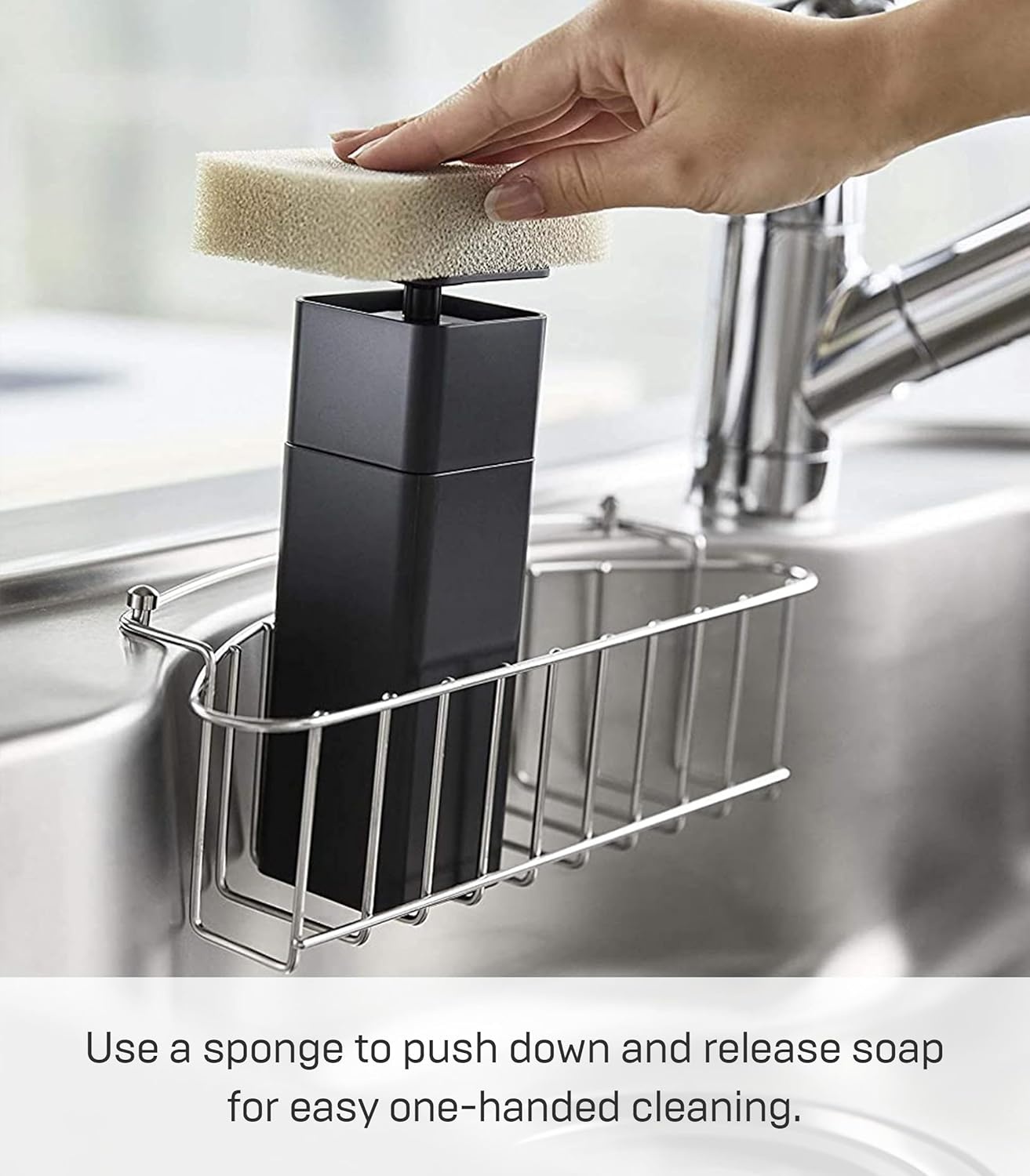 image:imageYamazaki Home Tower One Handed Dispenser Abs Plastic 85 Fluid Oz 250 MillilitersBlack