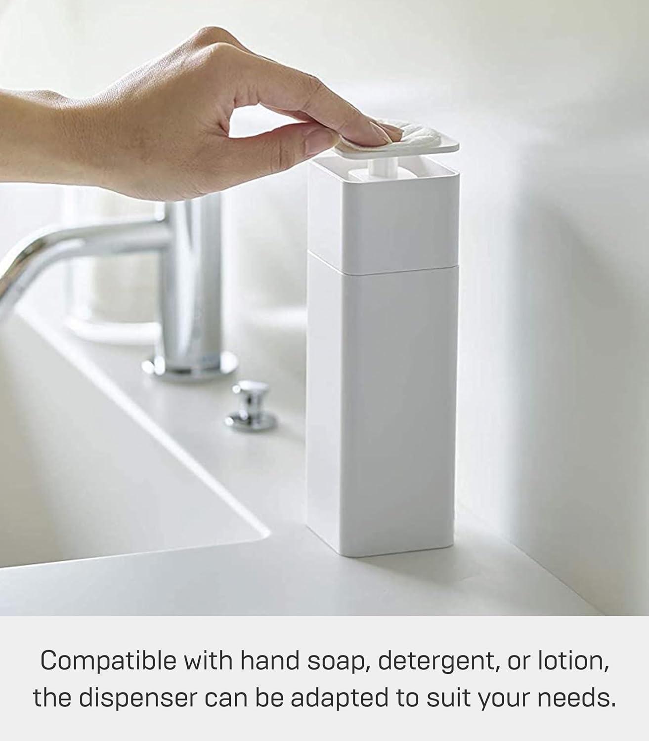 image:imageYamazaki Home Tower One Handed Dispenser Abs Plastic 85 Fluid Oz 250 MillilitersWhite