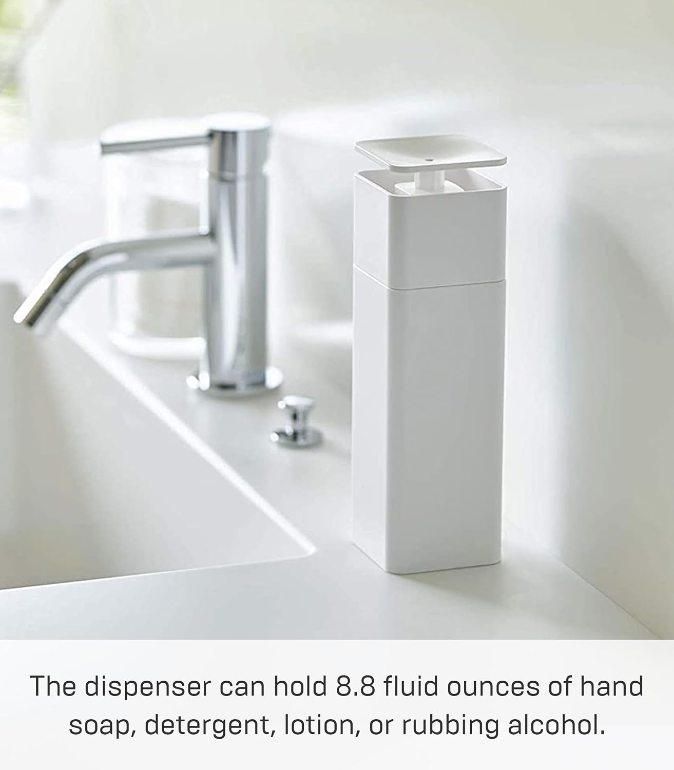 image:imageYamazaki Home Tower One Handed Dispenser Abs Plastic 85 Fluid Oz 250 MillilitersWhite