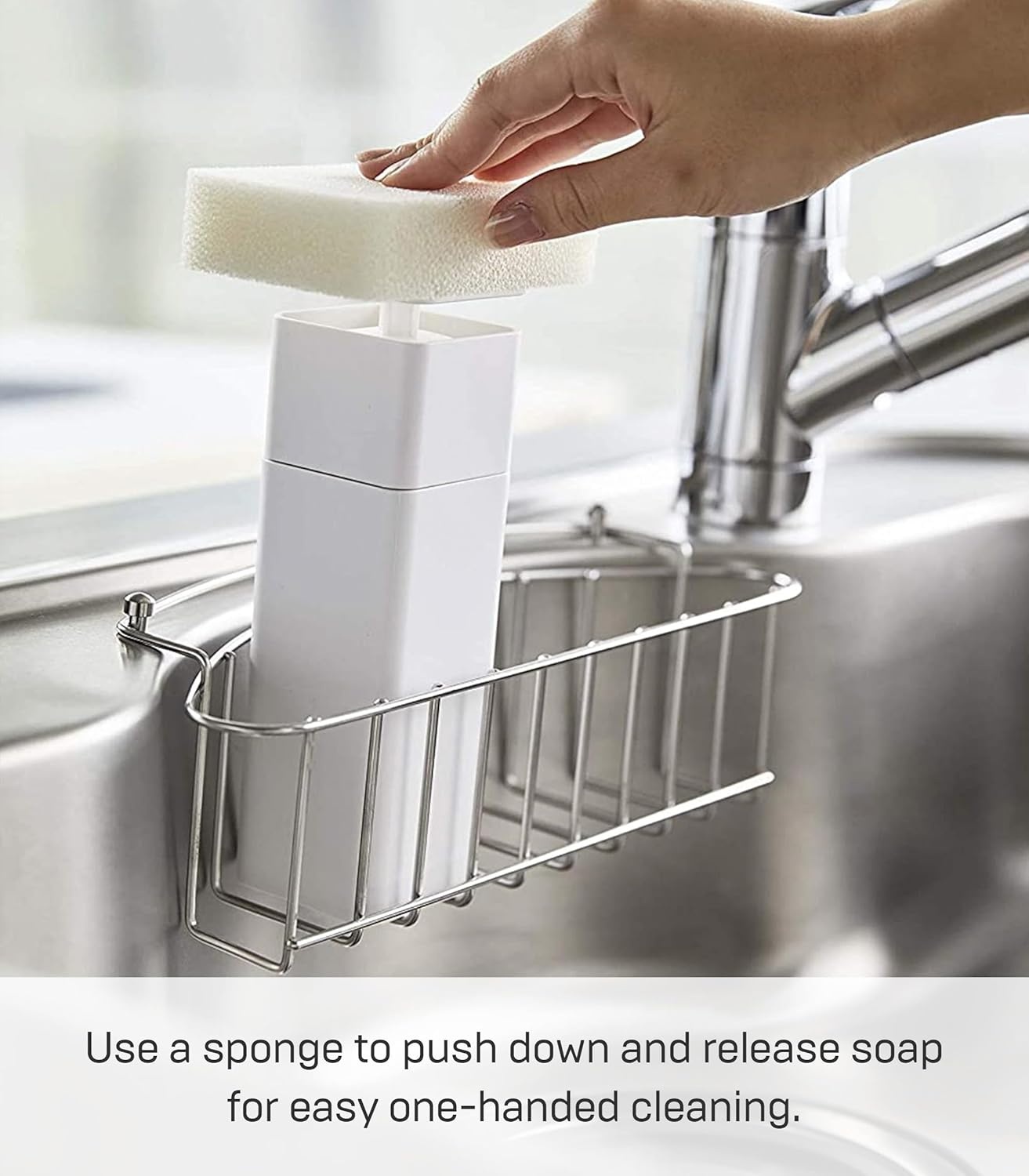 image:imageYamazaki Home Tower One Handed Dispenser Abs Plastic 85 Fluid Oz 250 MillilitersWhite