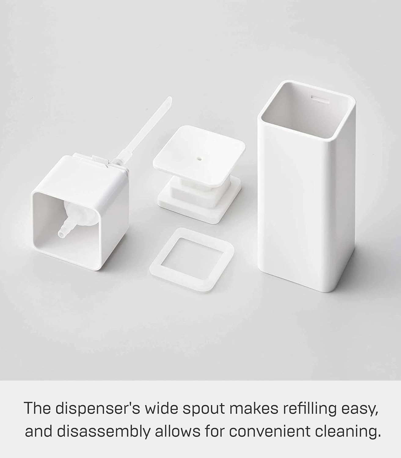 image:imageYamazaki Home Tower One Handed Dispenser Abs Plastic 85 Fluid Oz 250 MillilitersWhite