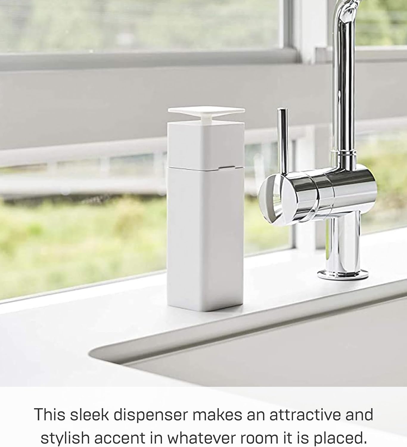 image:imageYamazaki Home Tower One Handed Dispenser Abs Plastic 85 Fluid Oz 250 MillilitersWhite