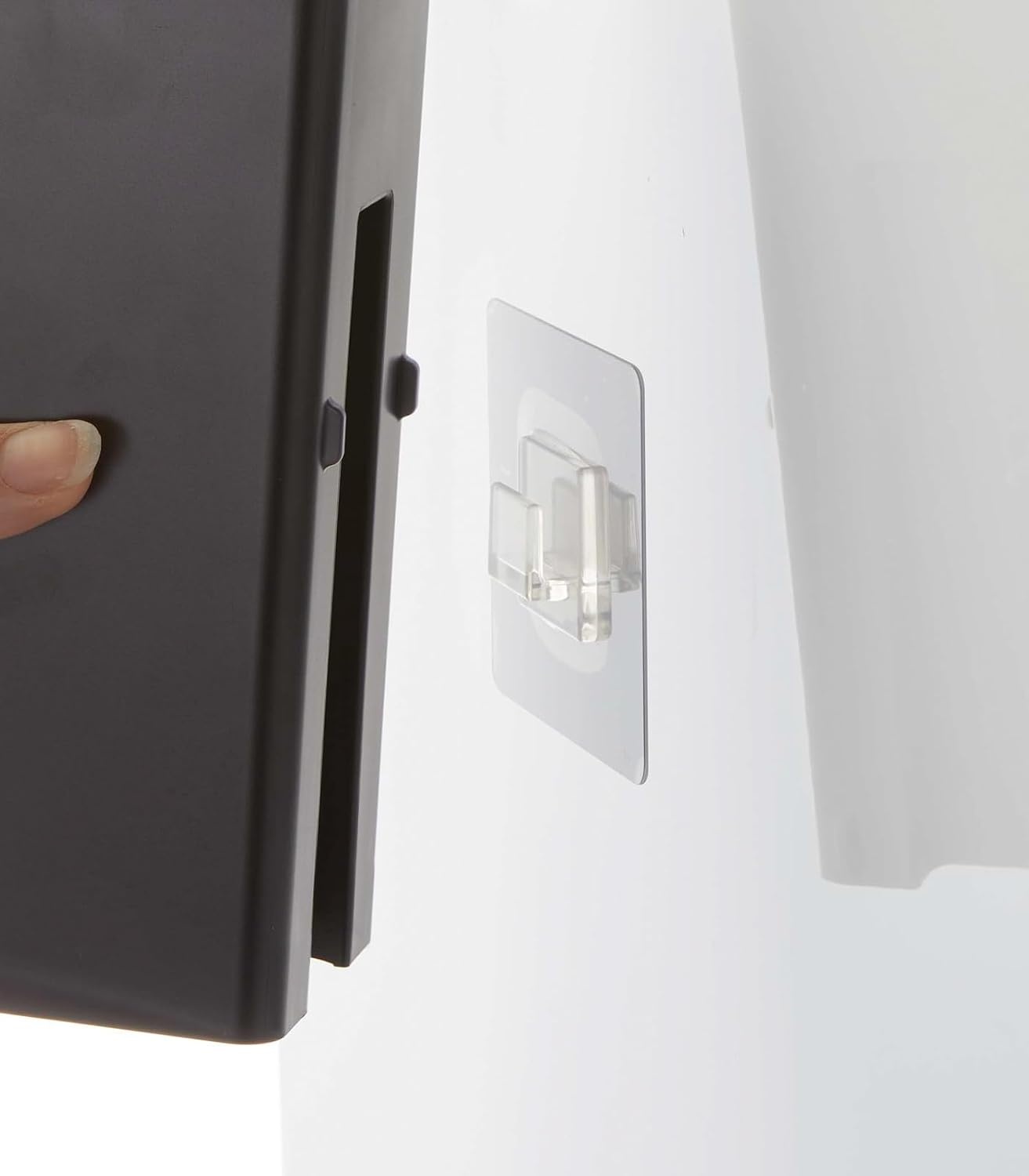 image:imageYamazaki Home Tower Self Adhesive Kitchen Soap Dispener Wall Or Sink Mounted Pump Dispenser for Hand Or Dish Soap Abs PlasticBlack