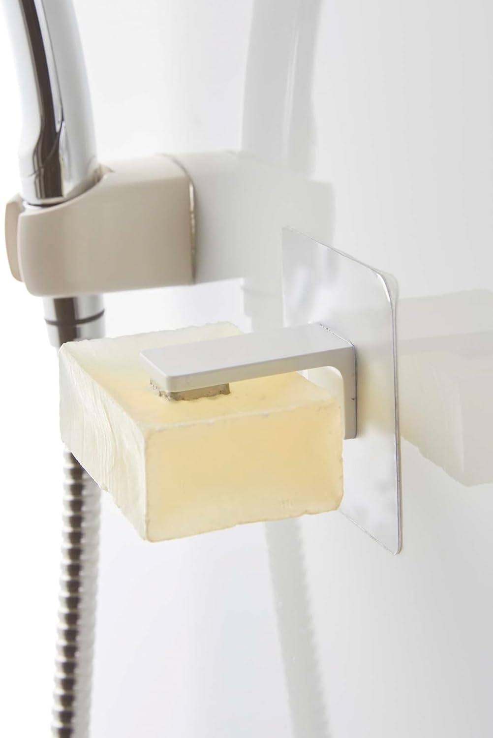 image:imageYamazaki Home Tower Self Adhesive Magnetic Soap Holder Bathroom Wall Mounted Sanitary Bar Soap Hanger for Shower Abs Plastic