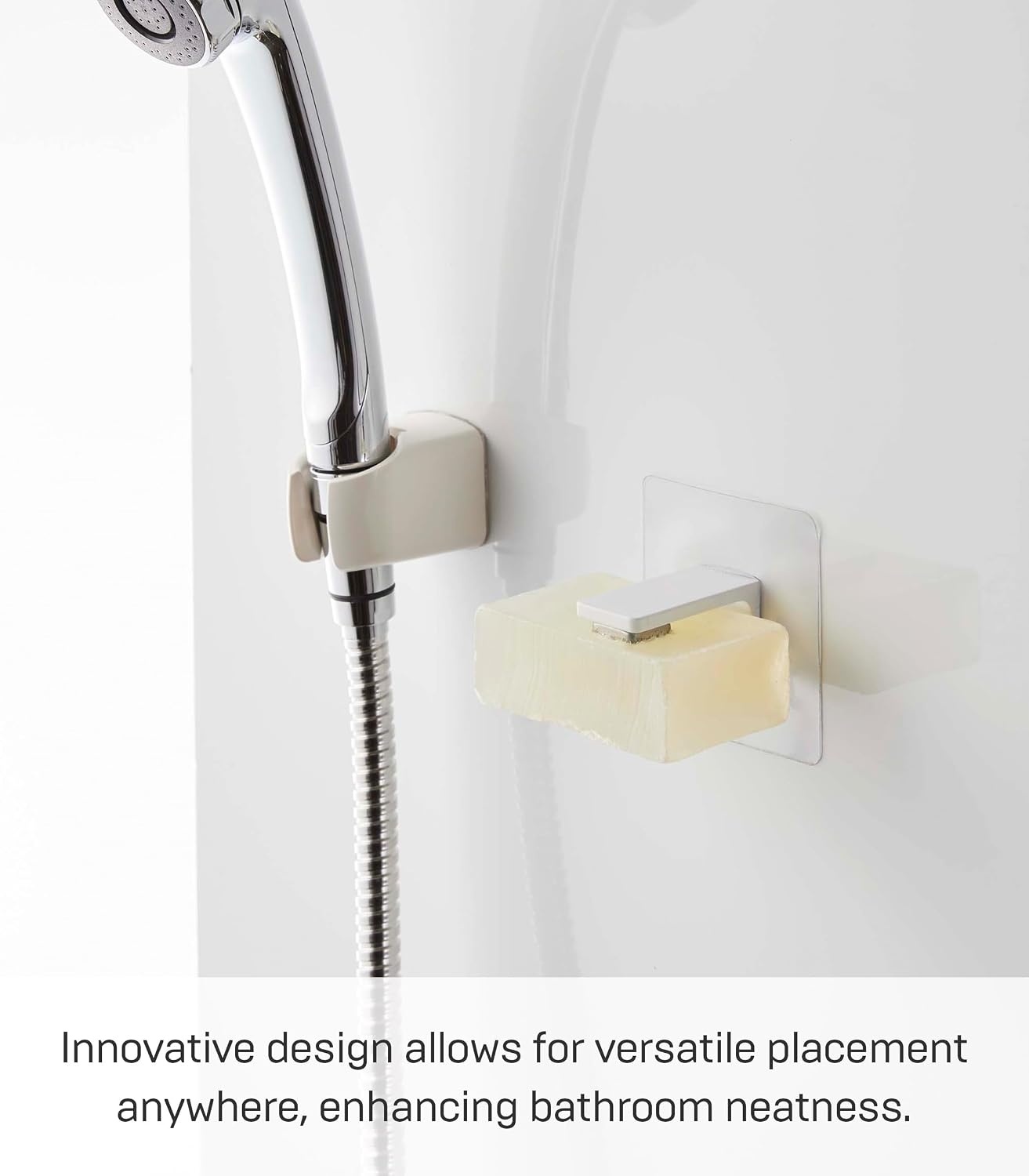 image:imageYamazaki Home Tower Self Adhesive Magnetic Soap Holder Bathroom Wall Mounted Sanitary Bar Soap Hanger for Shower Abs Plastic
