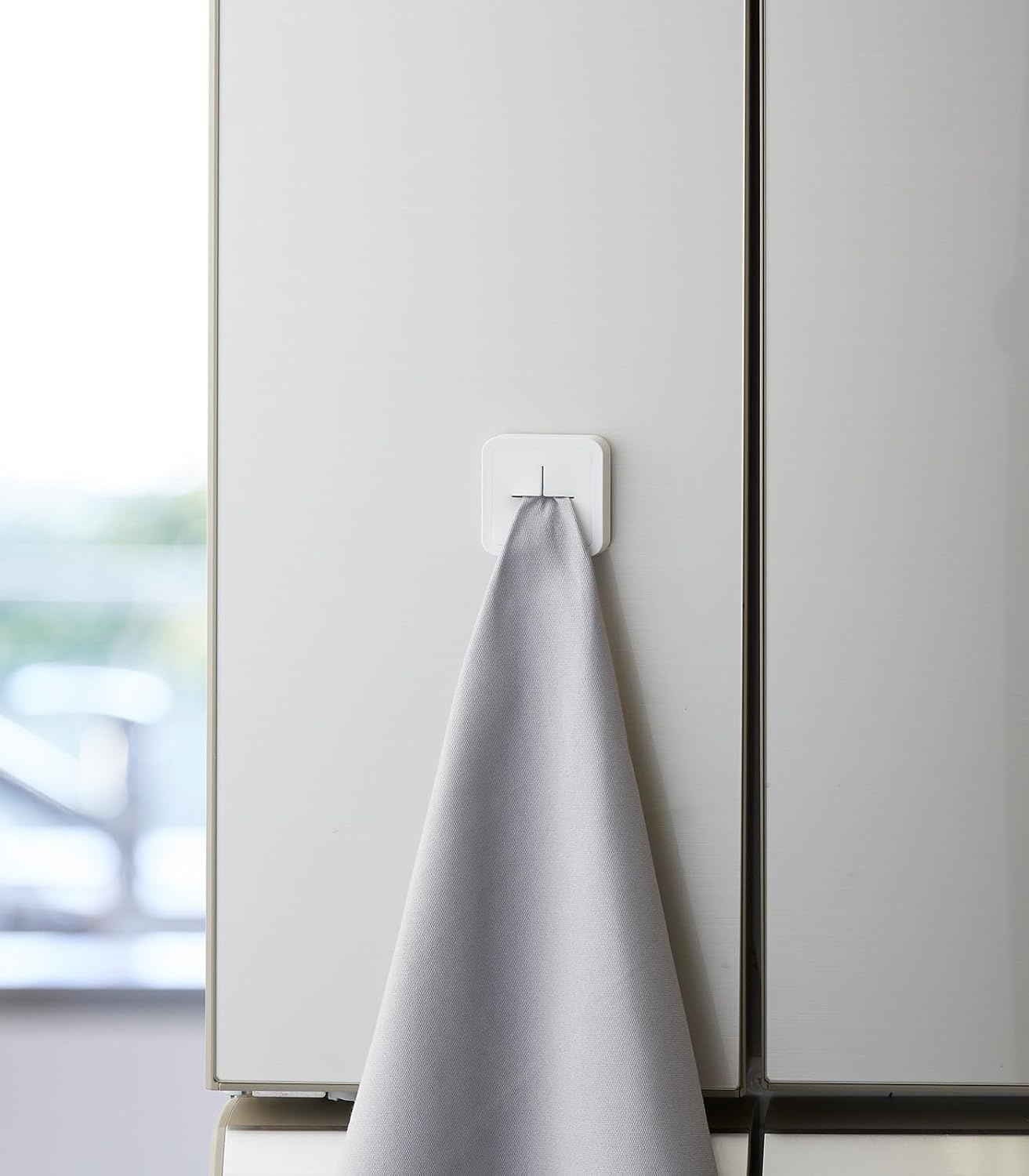 image:imageYamazaki Home Tower SelfAdhesive Kitchen Dish Towel Or Tea Towel Holder Wall Mounted Cloth Hanger Abs Plastic