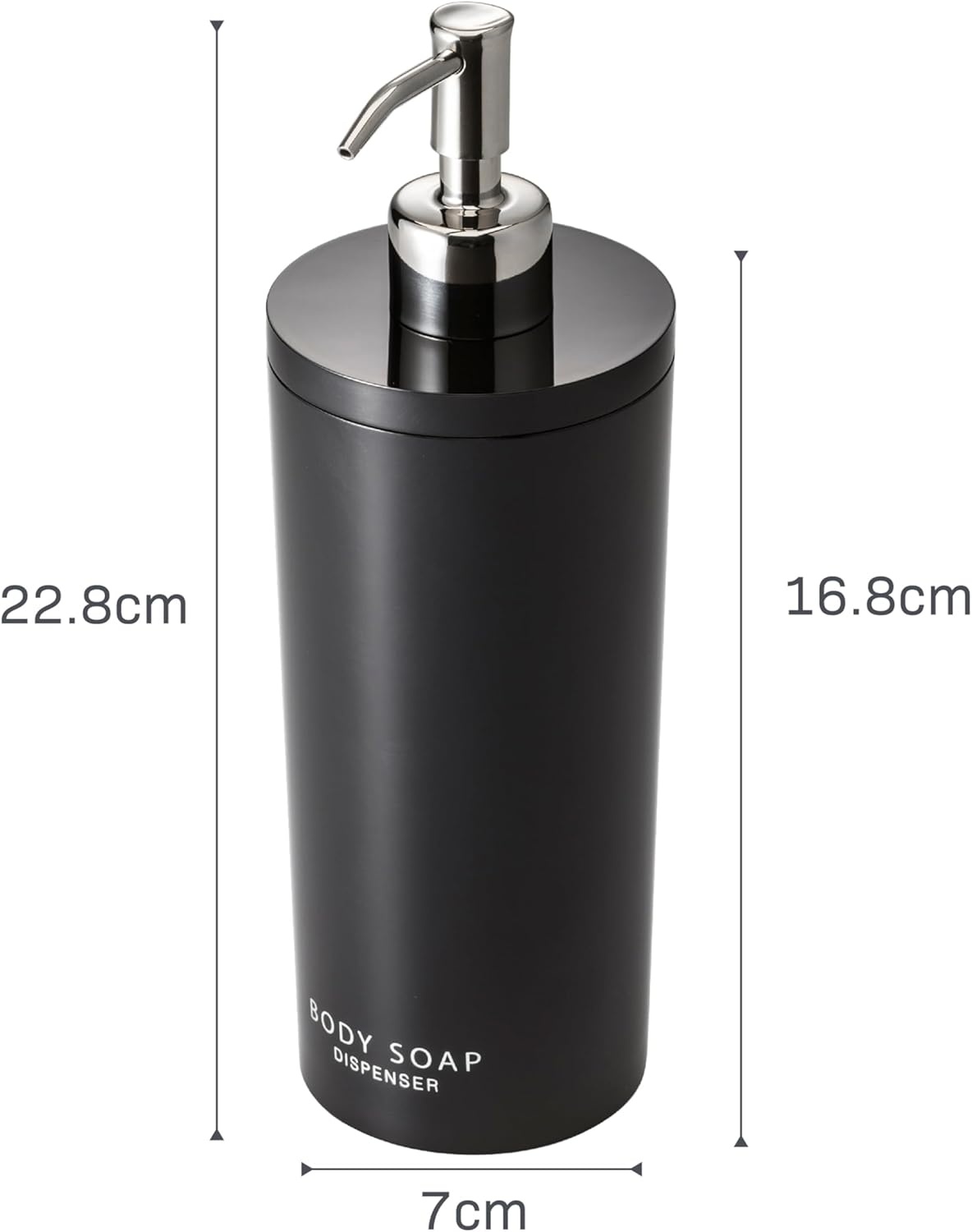 image:imageYamazaki Home Tower Shower Dispenser Contemporary Bottle Pump Conditioner Abs Plastic 169 Fluid Oz 500 MlBlack