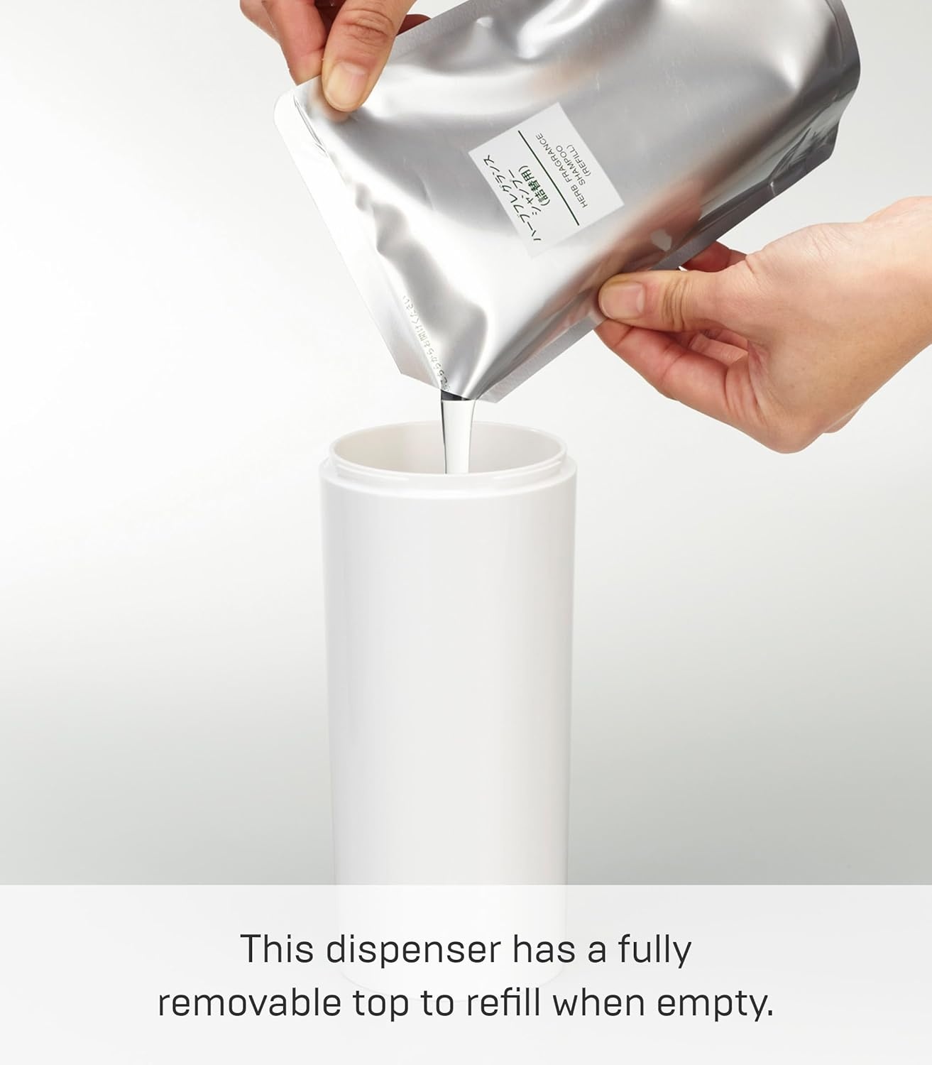 image:imageYamazaki Home Tower Shower Dispenser Contemporary Bottle Pump Conditioner Abs Plastic 169 Fluid Oz 500 MlWhite