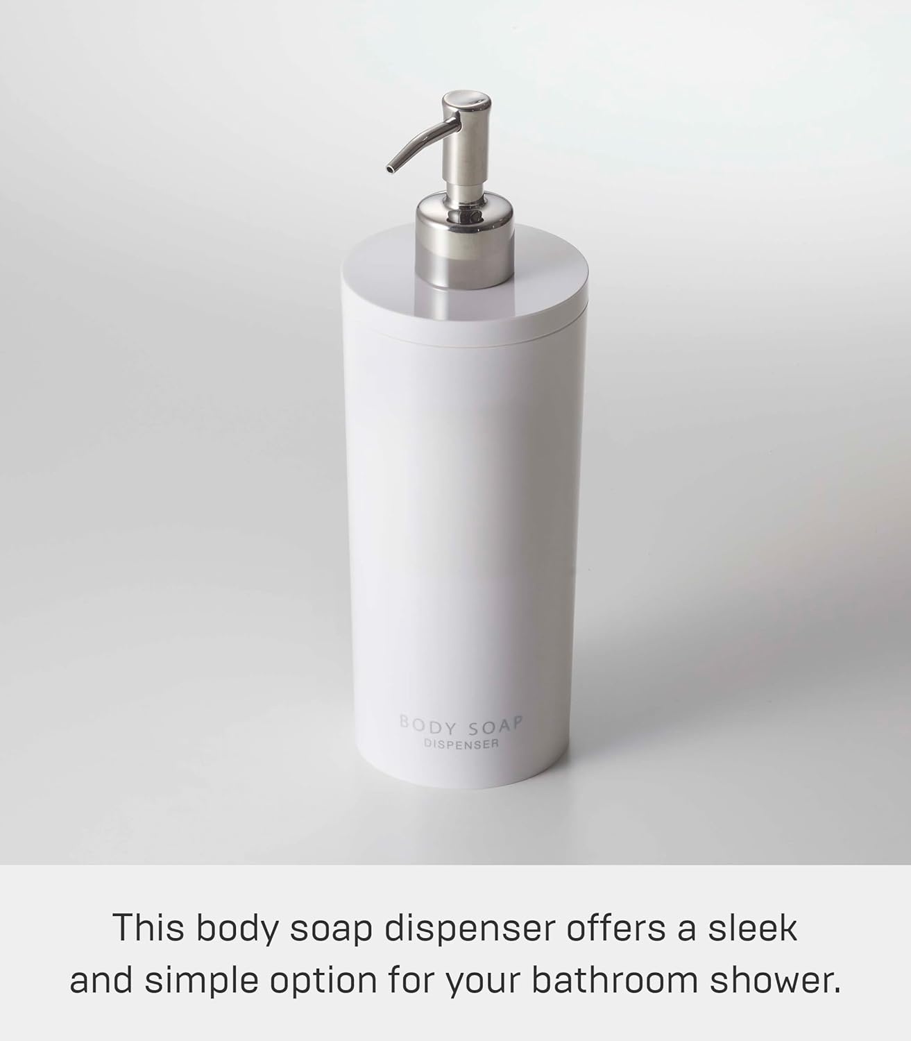 image:imageYamazaki Home Tower Shower Dispenser Contemporary Bottle Pump Conditioner Abs Plastic 169 Fluid Oz 500 MlWhite