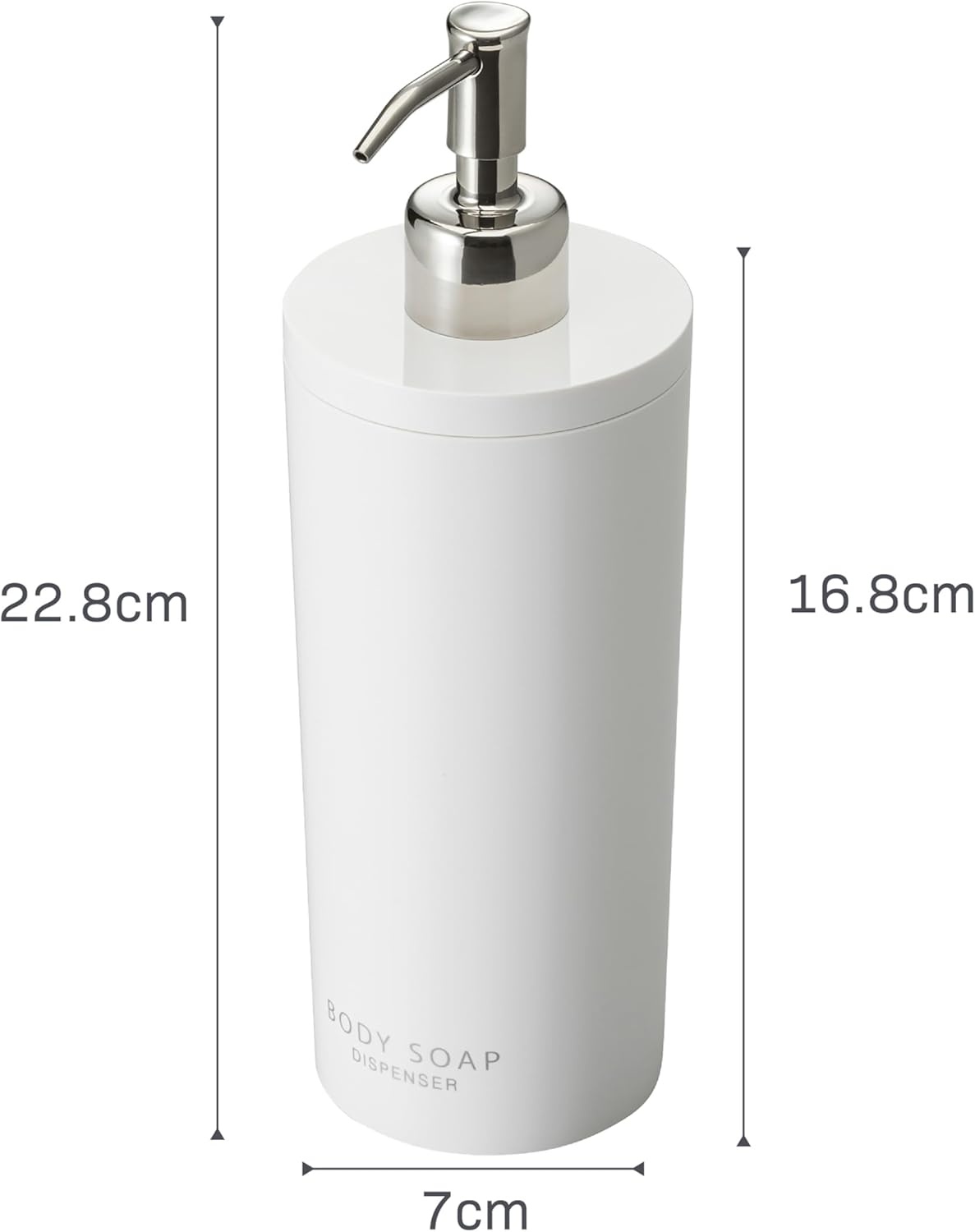 image:imageYamazaki Home Tower Shower Dispenser Contemporary Bottle Pump Conditioner Abs Plastic 169 Fluid Oz 500 MlWhite