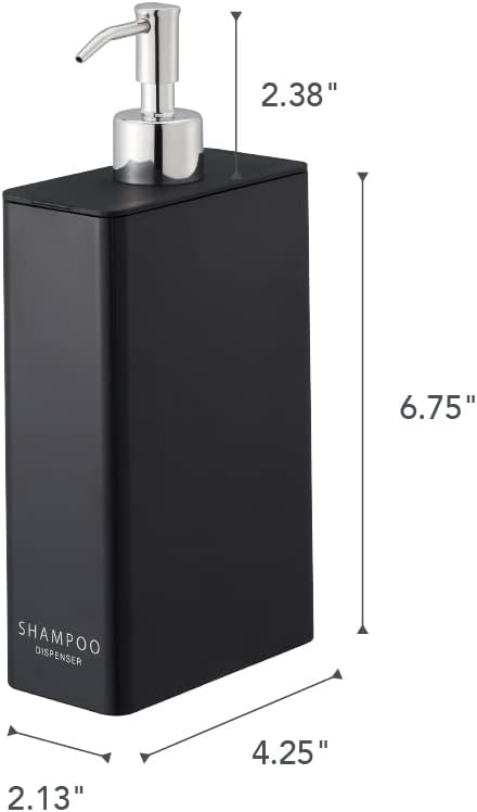image:imageYamazaki Home Tower Shower Dispenser Contemporary Bottle Pump Conditioner Abs Plastic 24 Fluid Oz 700 MlWhite
