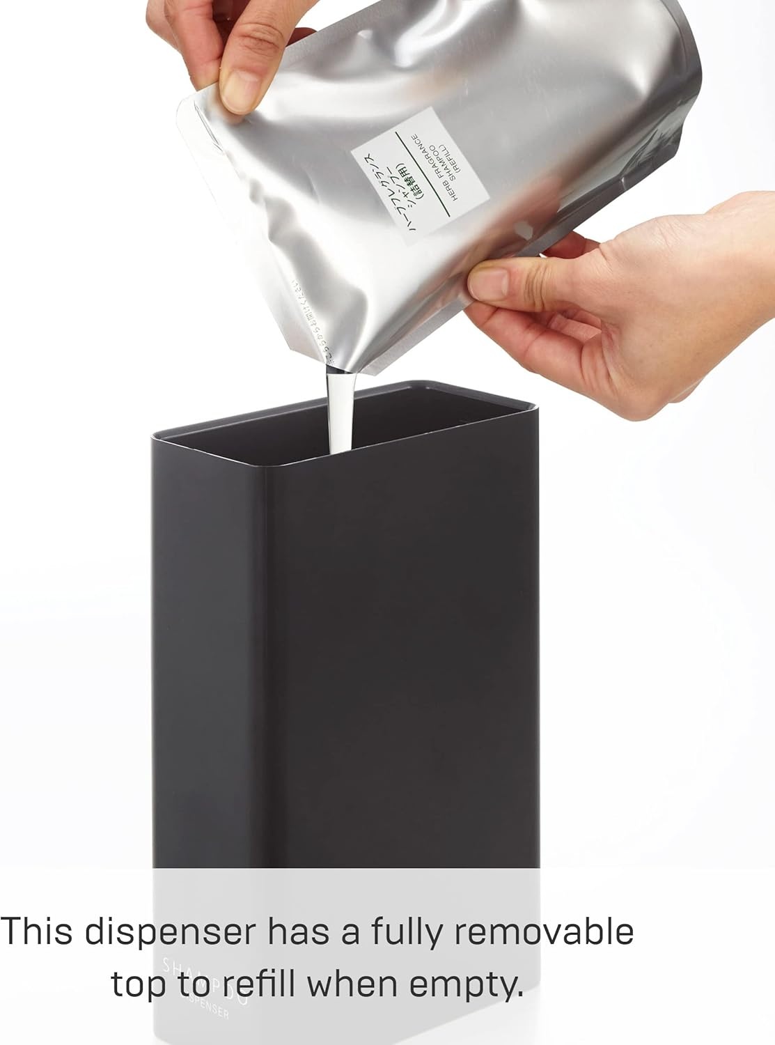 image:imageYamazaki Home Tower Shower Dispenser Contemporary Bottle Pump Conditioner Abs Plastic 24 Fluid Oz 700 MlWhite