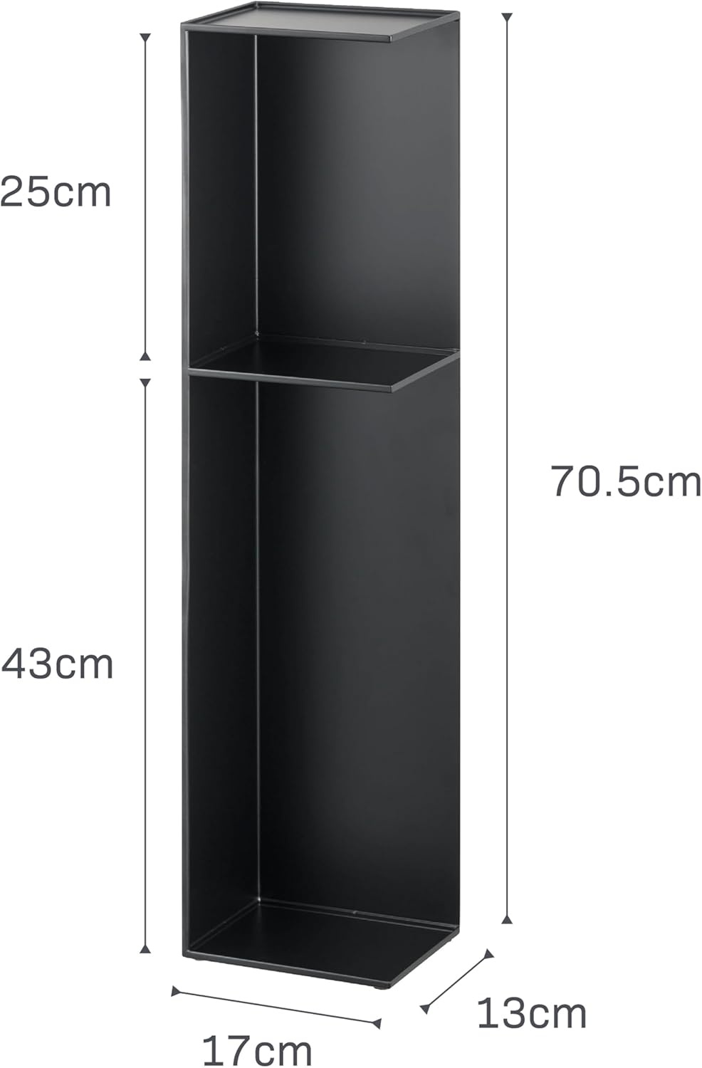 image:imageYamazaki Home Tower Slim Bathroom Storage Toilet Paper Stocker Steel Black