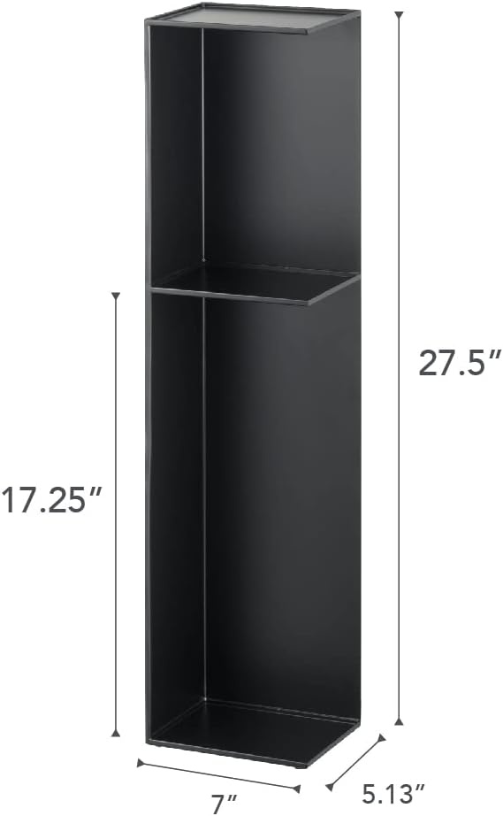 image:imageYamazaki Home Tower Slim Bathroom Storage Toilet Paper Stocker Steel Black