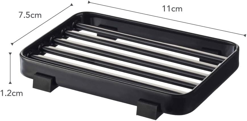 image:imageYamazaki Home Tower Soap Tray Steel Holder Dish for Sink SteelBlack
