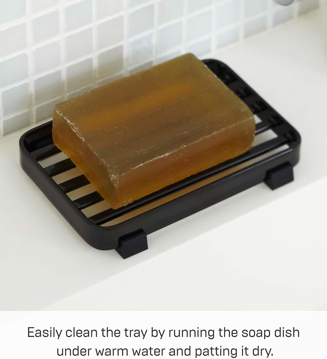 image:imageYamazaki Home Tower Soap Tray Steel Holder Dish for Sink SteelBlack
