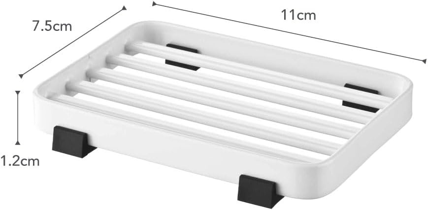 image:imageYamazaki Home Tower Soap Tray Steel Holder Dish for Sink SteelWhite