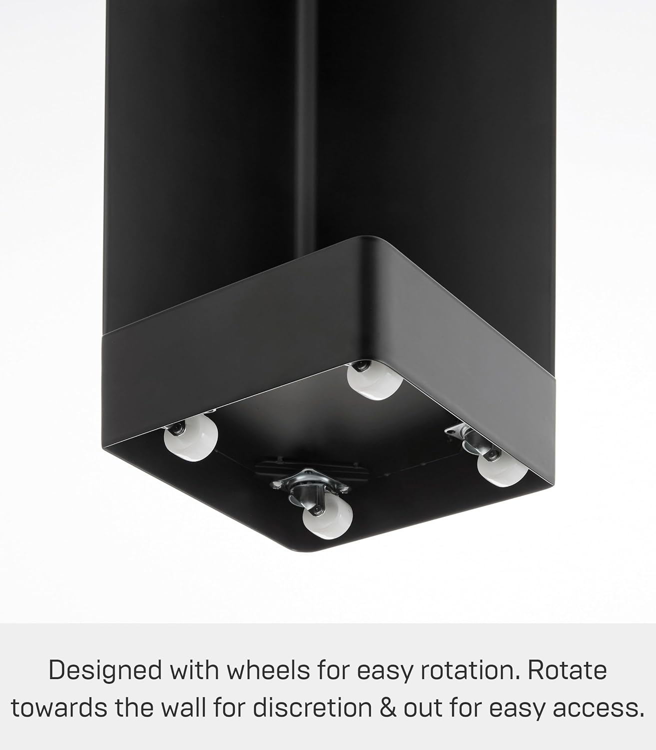image:imageYamazaki Home Tower Supplies OrganizerSlim Rolling Bathroom Storage Toilet Paper Stocker with Adjustable Shelf Steel Black