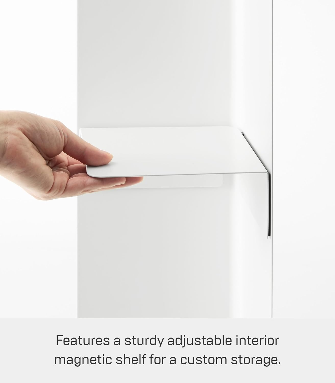 image:imageYamazaki Home Tower Supplies OrganizerSlim Rolling Bathroom Storage Toilet Paper Stocker with Adjustable Shelf Steel White