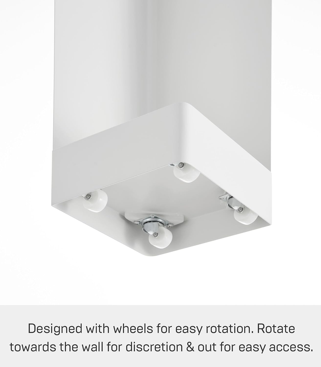 image:imageYamazaki Home Tower Supplies OrganizerSlim Rolling Bathroom Storage Toilet Paper Stocker with Adjustable Shelf Steel White