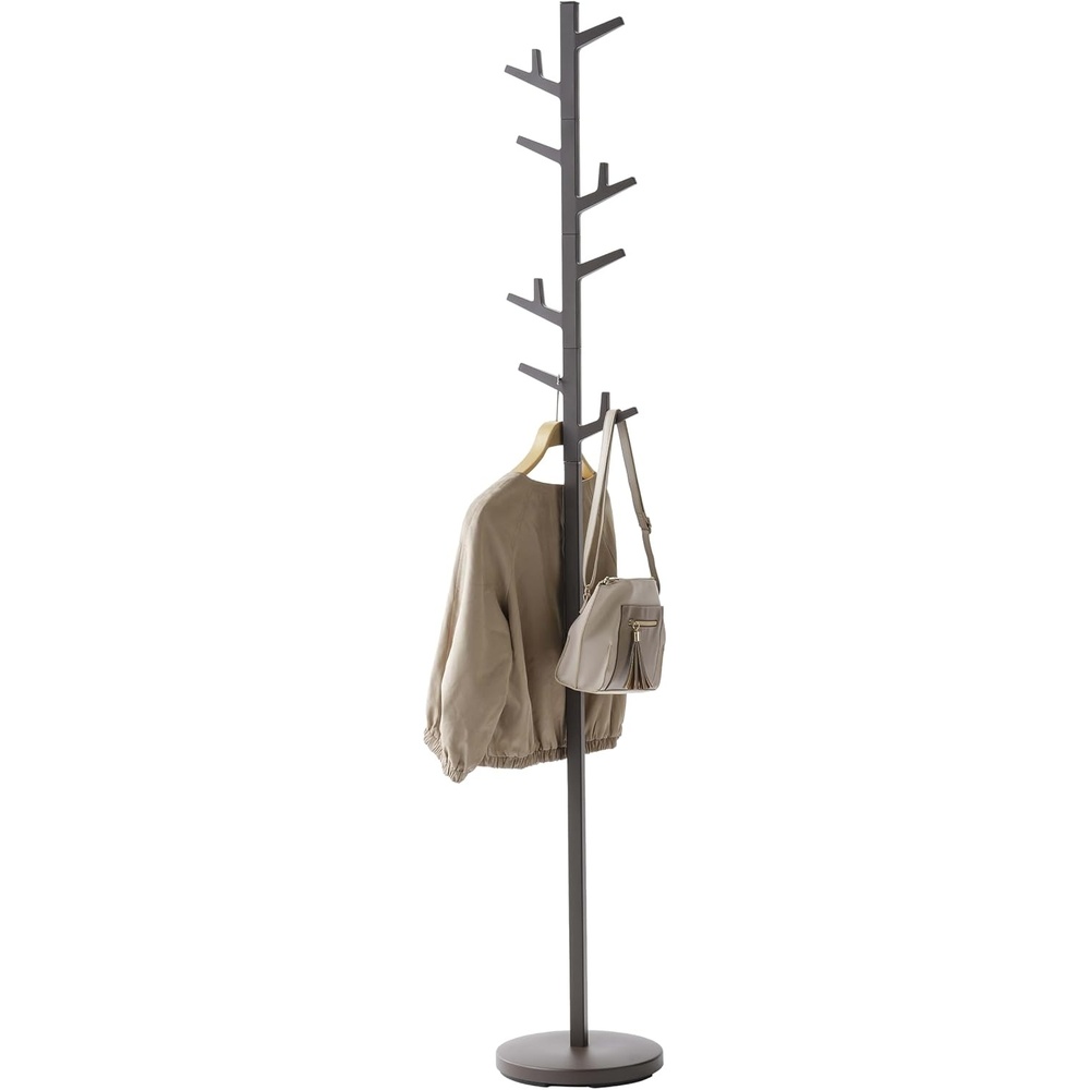 image:imageYAMAZAKI Home Branch Coat Rack TreeStanding Coat and Hat Hanger 69 SteelBrown