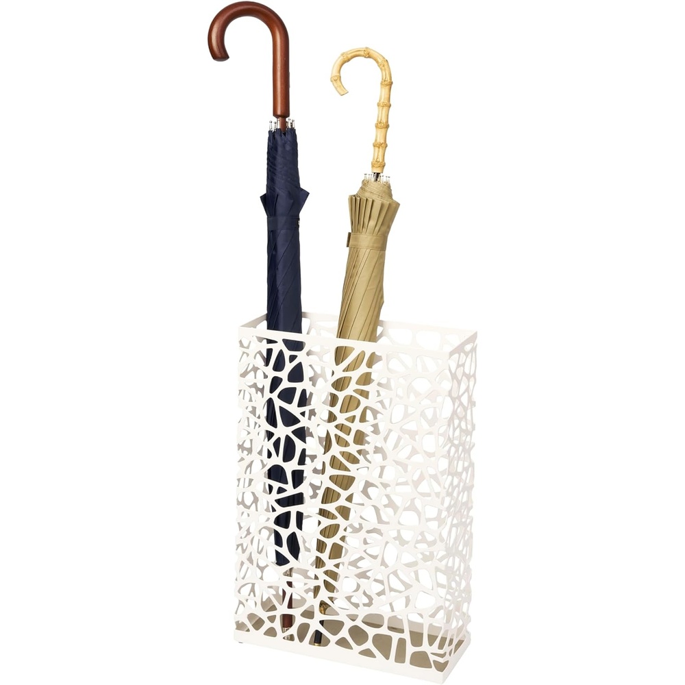 image:imageYAMAZAKI Home Nest Umbrella Stand Storage for Umbrellas and Walking Canes Rectangle Steel Holds Up to 10 UmbrellasWhite