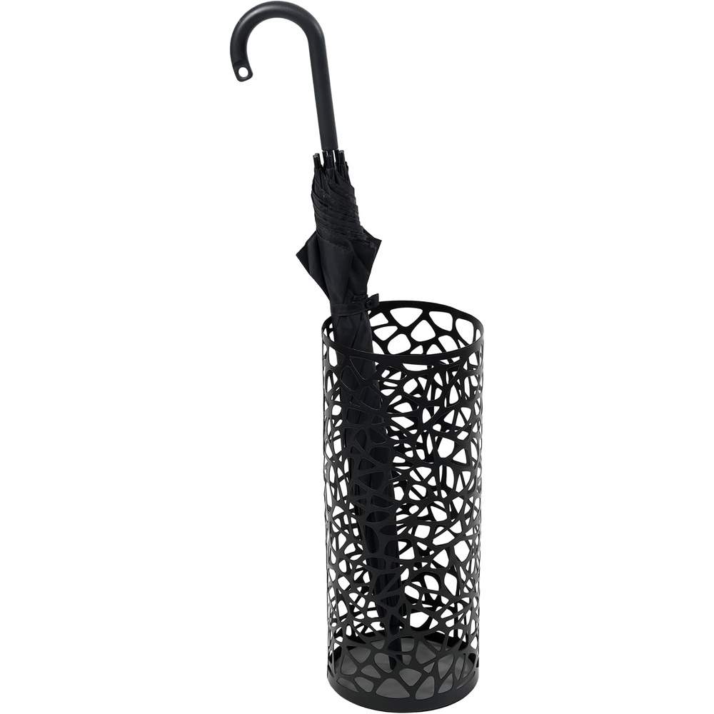 image:imageYAMAZAKI Home Nest Umbrella Stand Storage for Umbrellas and Walking Canes Round Steel Holds Up to 6 Umbrellas