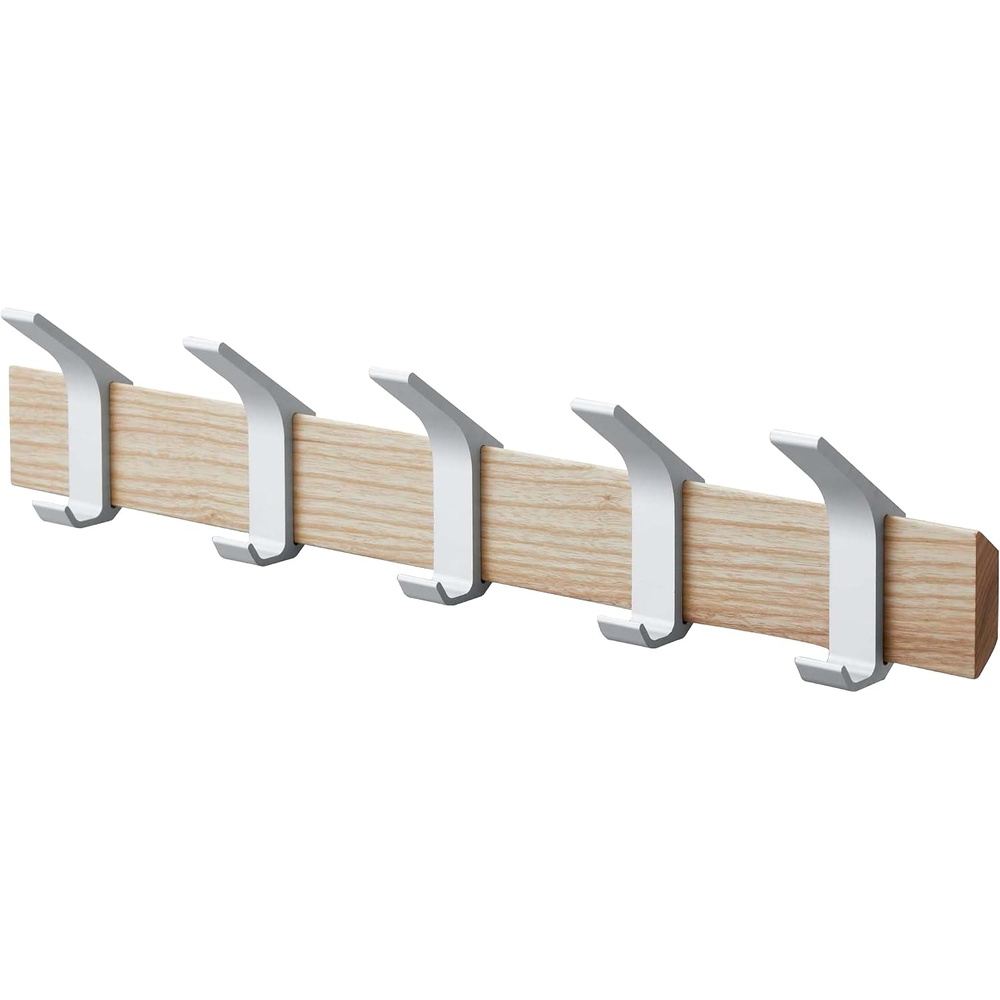 image:imageYAMAZAKI Home Rin WallMounted Coat Hanger Brown Steel WoodAsh