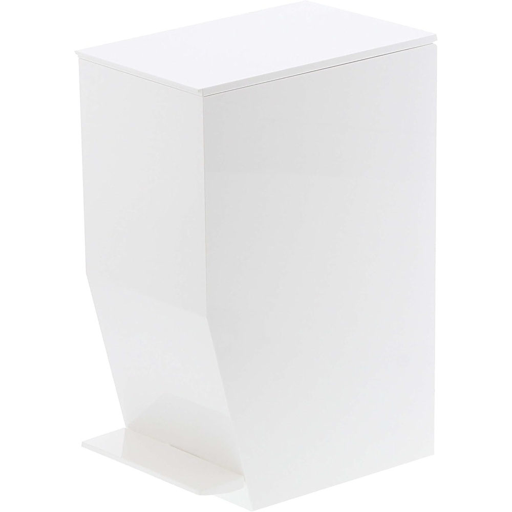 image:imageYAMAZAKI Home Sanitary Step Trash Can Small Space Waste Bin for Bathroom Kitchen ABS Plastic One Size WhiteWhite