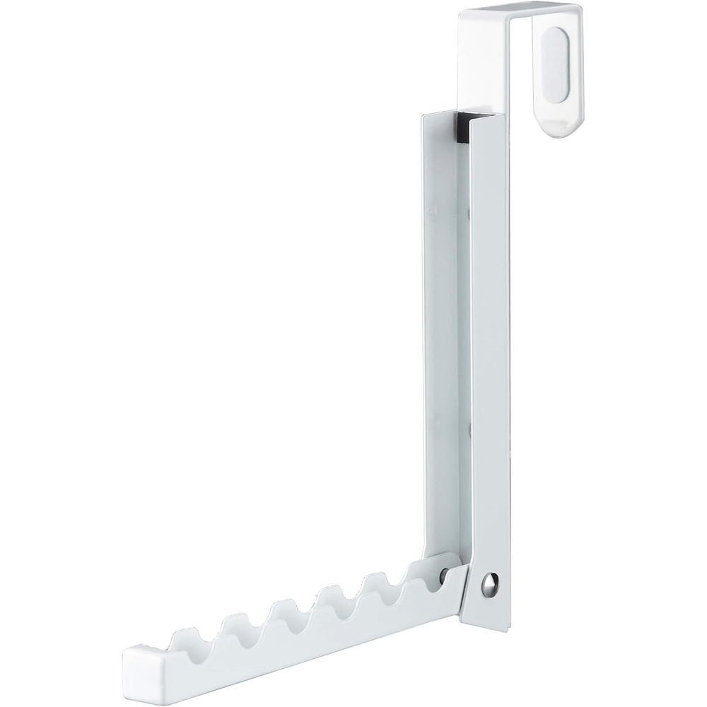 image:imageYAMAZAKI Home Smart Over The Door Coat Hook Organizer Collapsible Foldable Rack for Entryway Or Bedroom Closet 2Hook SteelWhite