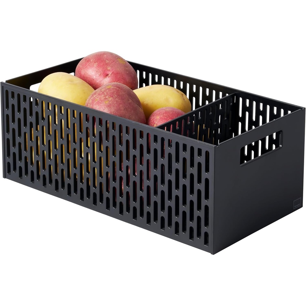 image:imageYAMAZAKI Home Stacking Baskets Fruit Basket Vegetable Basket ABS Plastic One Size BlackBlack