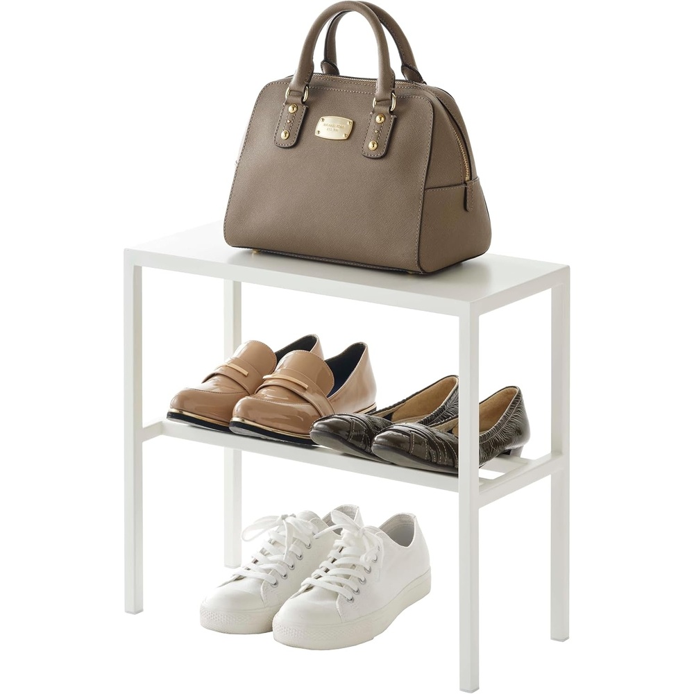 image:imageYAMAZAKI Home Tower 2Tier Entryway Shoe Organizer 16 Steel Holds 4 Pairs Of Shoes