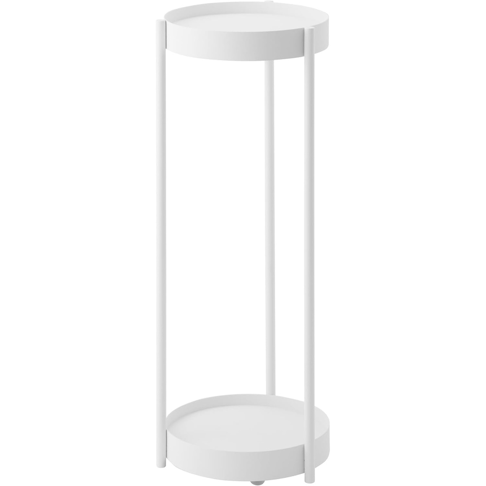 image:imageYAMAZAKI Home Tower 2Tier Planter Stand With Casters Easy Transport amp Cleaning 28 SteelWhite