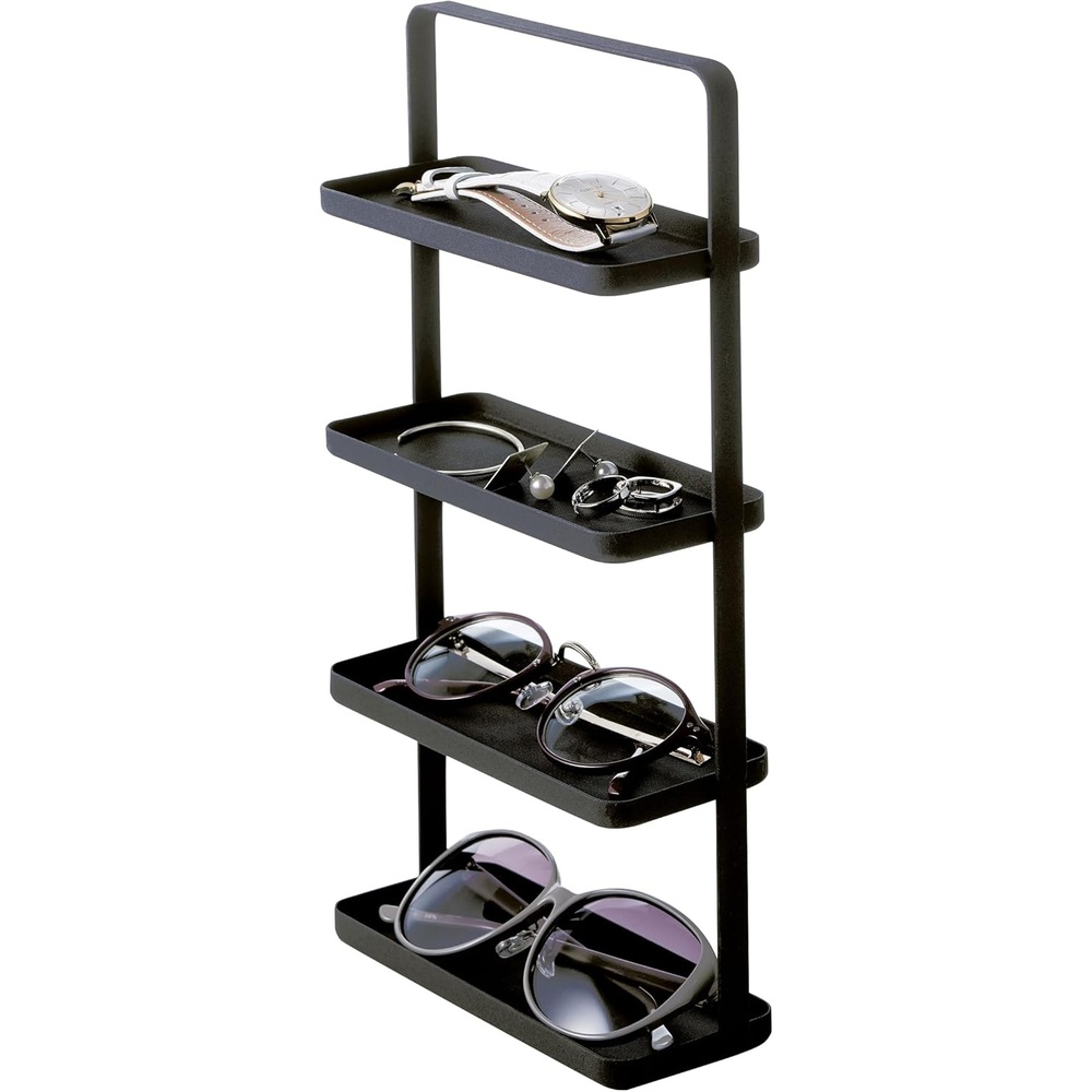 image:imageYAMAZAKI Home Tower 4Tier Accessory Tray Jewelry Holder amp Storage Organizer SteelBlack